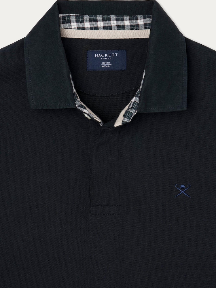 Hackett Men Black London Rugby Shirt - Image 7 of 7