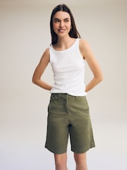 Navy/Khaki Chinos Knee Length Shorts 2 Pack - Image 1 of 6