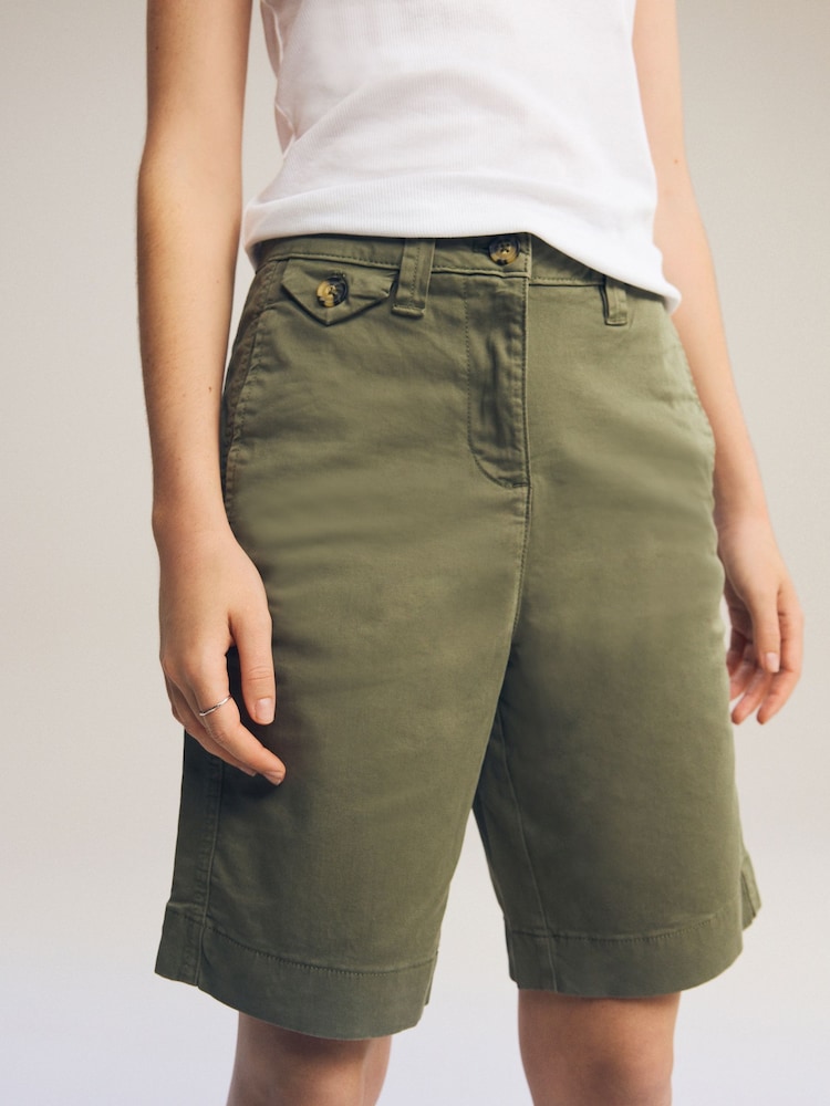 Navy/Khaki Chinos Knee Length Shorts 2 Pack - Image 2 of 6