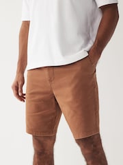Terracotta Straight Fit Stretch Chinos Shorts - Image 1 of 8