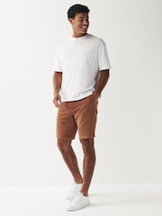 Terracotta Straight Fit Stretch Chinos Shorts - Image 2 of 8