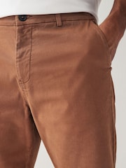 Terracotta Straight Fit Stretch Chinos Shorts - Image 4 of 8