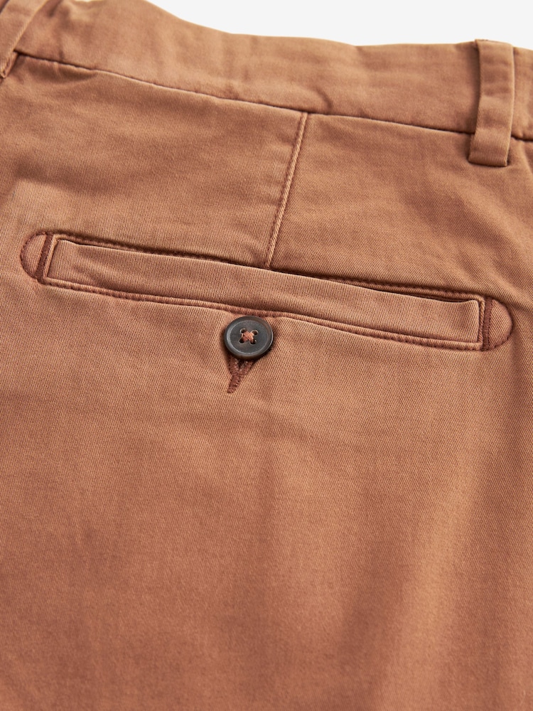 Terracotta Straight Fit Stretch Chinos Shorts - Image 8 of 8