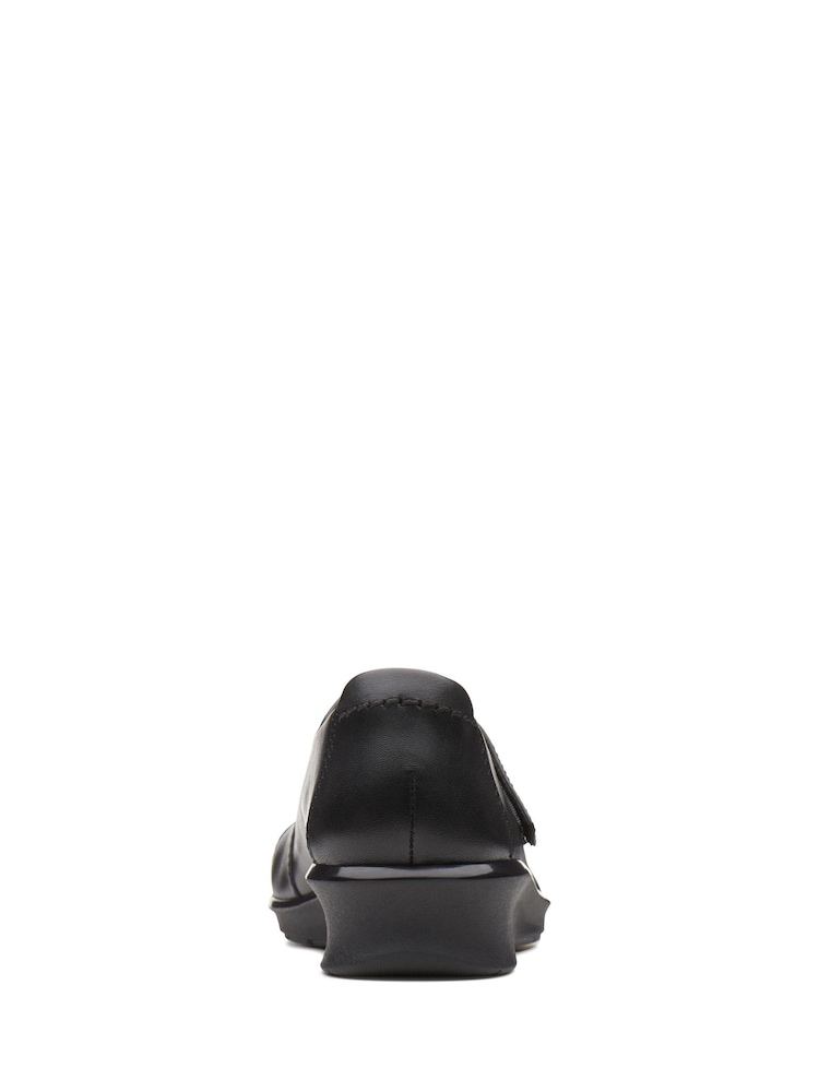 Clarks Black Leather Hope Henley Shoes - Image 5 of 6