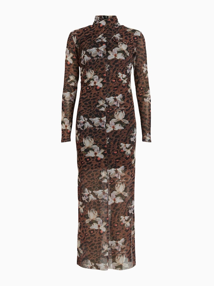 AllSaints Brown Tia Alessandra Dress - Image 11 of 11