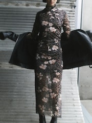 AllSaints Brown Tia Alessandra Dress - Image 6 of 11