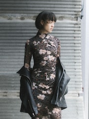 AllSaints Brown Tia Alessandra Dress - Image 7 of 11