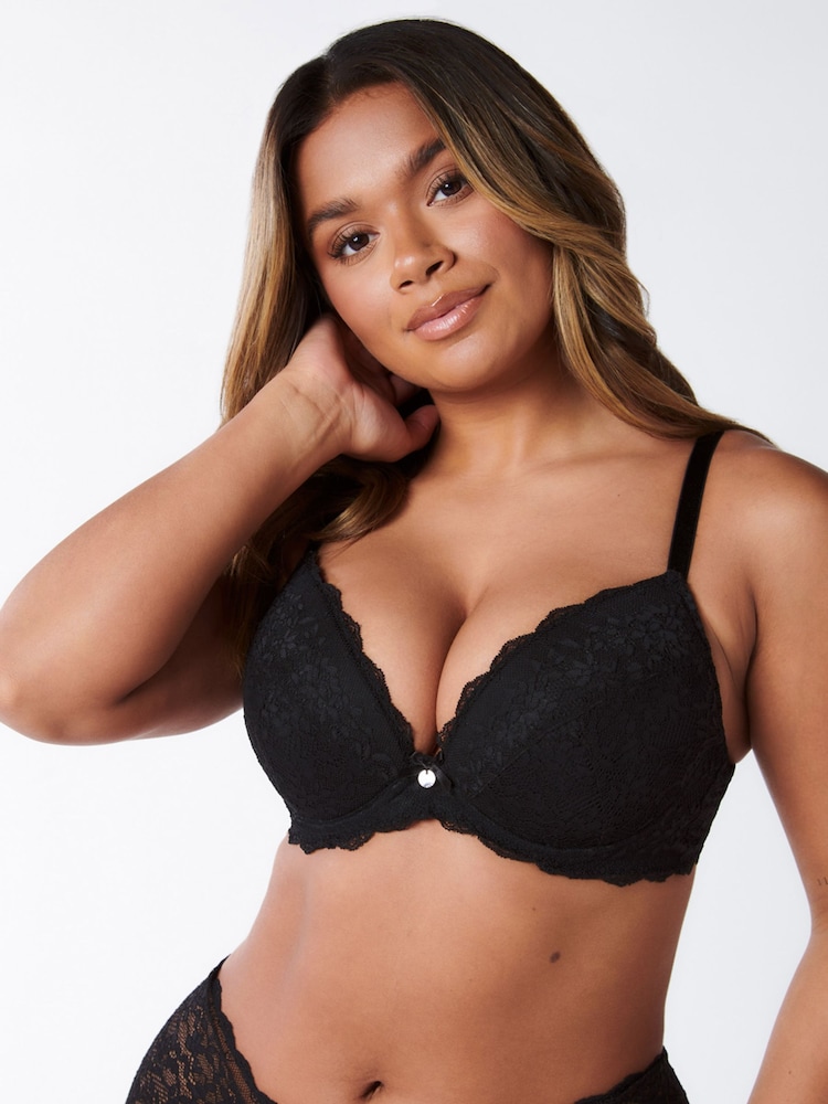Boux Avenue Mollie Lace Padded Plunge Bra - Image 1 of 4