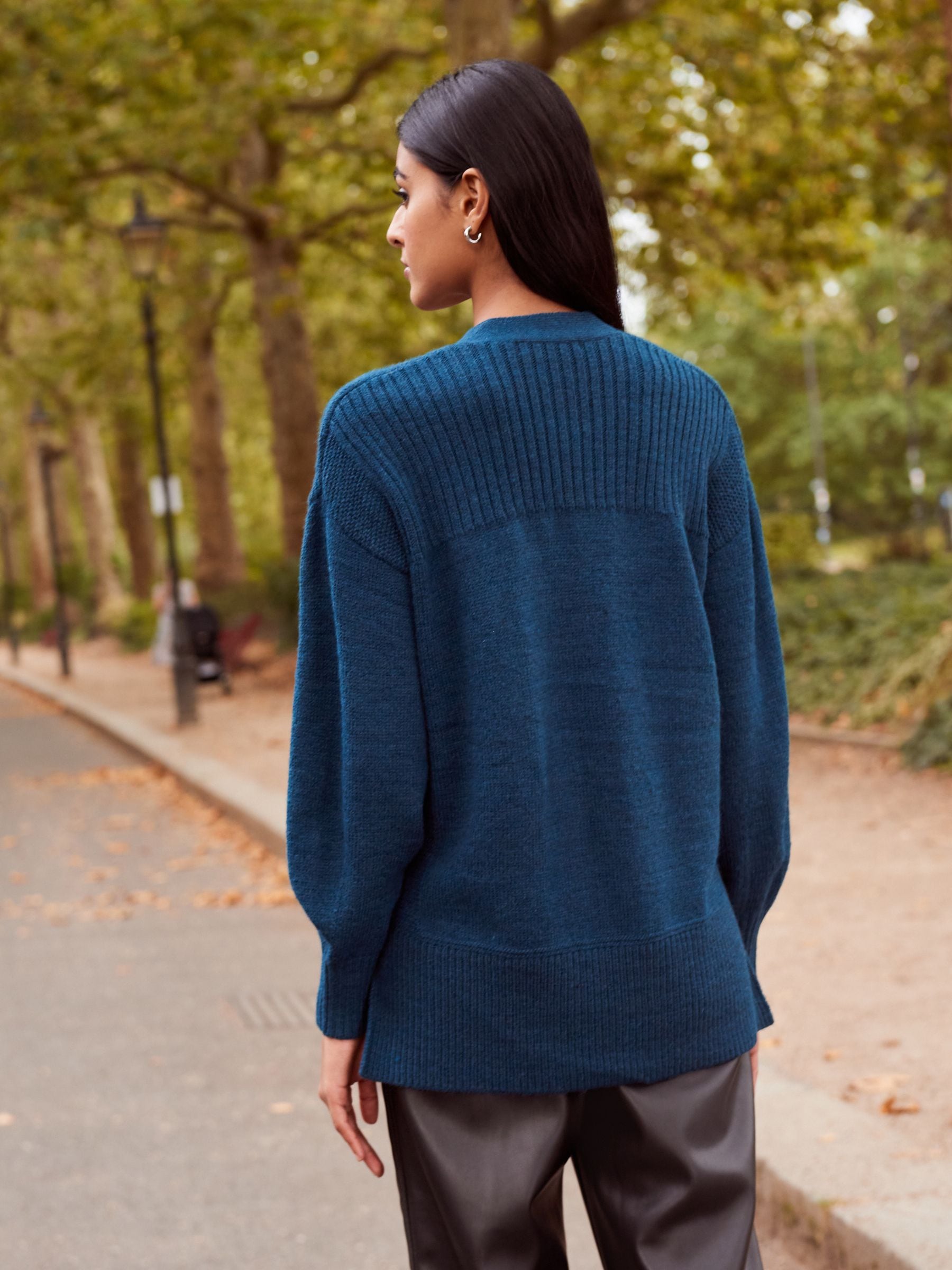 Teal blue cardigan store