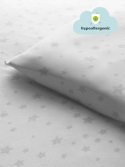 Silentnight Grey Kids Safe Nights Pink Star Cot Bed 100% Cotton Duvet Cover and Pillowcase Set - Image 7 of 8