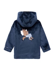 Chelsea Peers Blue Fleece Nap Bandit Wolf Print Blanket Hoodie - Image 2 of 4