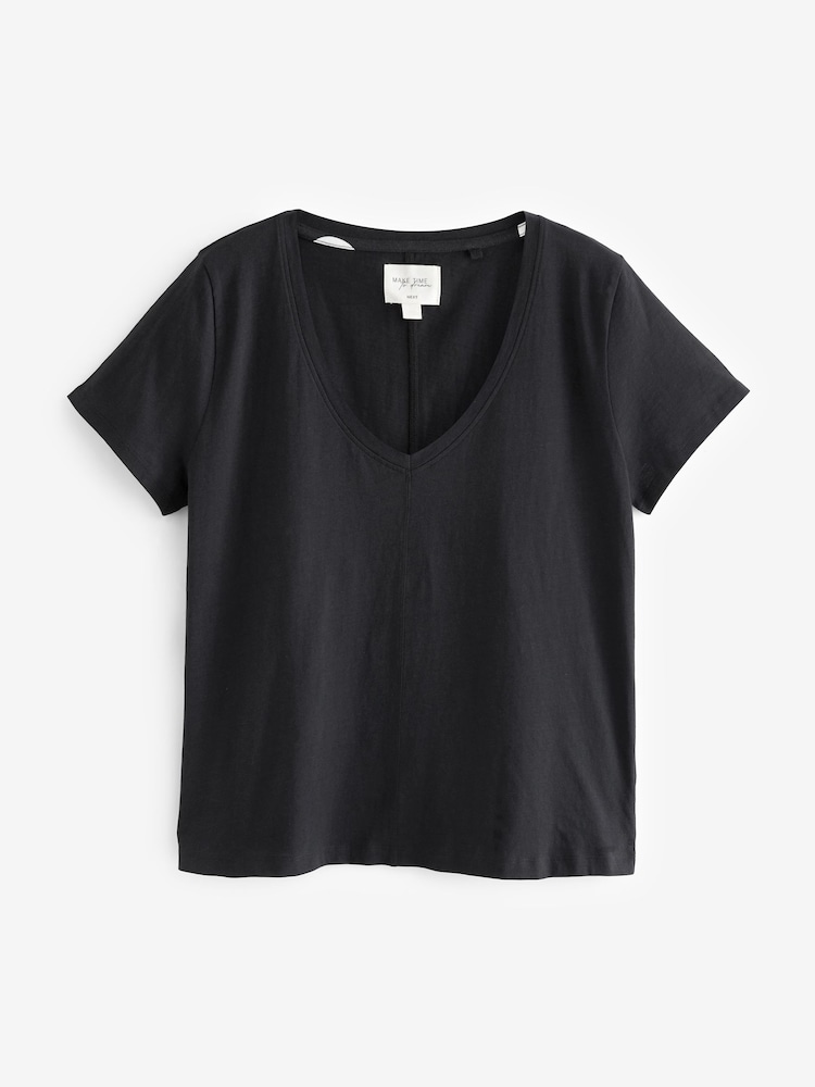 Monochrome Spot Cotton Short Sleeve Pyjamas - Image 7 of 9