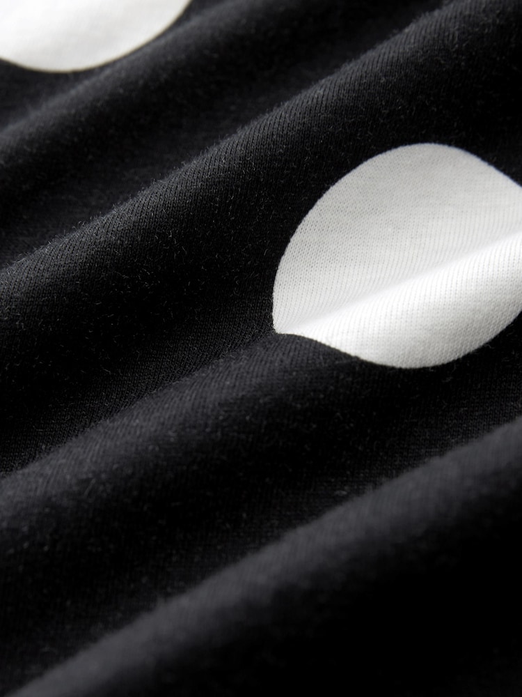 Monochrome Spot Cotton Short Sleeve Pyjamas - Image 9 of 9