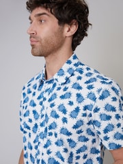 Threadbare White Print Short Sleeve Shirt - Image 5 of 5