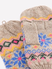 Boden Pink Fairisle Mittens - Image 2 of 2