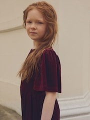 Burgundy Velour Jumpsuit (3-16yrs) - Image 4 of 7