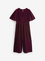 Burgundy Velour Jumpsuit (3-16yrs) - Image 6 of 7