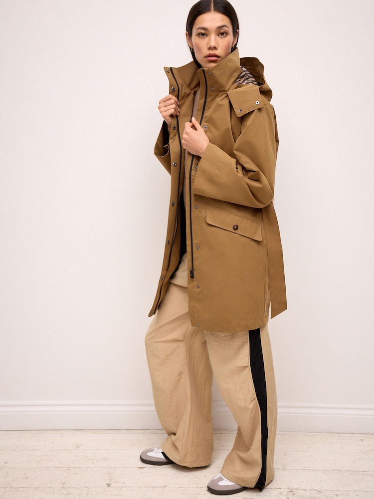Camel Brown Shower Resistant Rain Jacket - Image 2 of 10