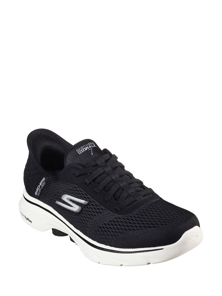 Skechers Black Go Walk 7 Slip In Trainers - Image 3 of 5
