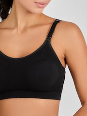 Emma Jane Black and White 2-Pack Cotton Seamless Nursing Bras - Image 4 of 11