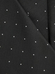 Reiss Charcoal Liam Polka Dot Silk Tie - Image 5 of 5