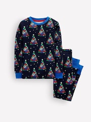 Boden Blue Snug Glow-In-The-Dark Pyjamas - Image 1 of 3