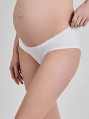 JoJo Maman Bébé White 3-Pack Lace Trim Maternity Shorts - Image 1 of 3