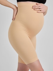 Emma Jane Almond Nude Maternity Dual Support Shorts - Image 1 of 3