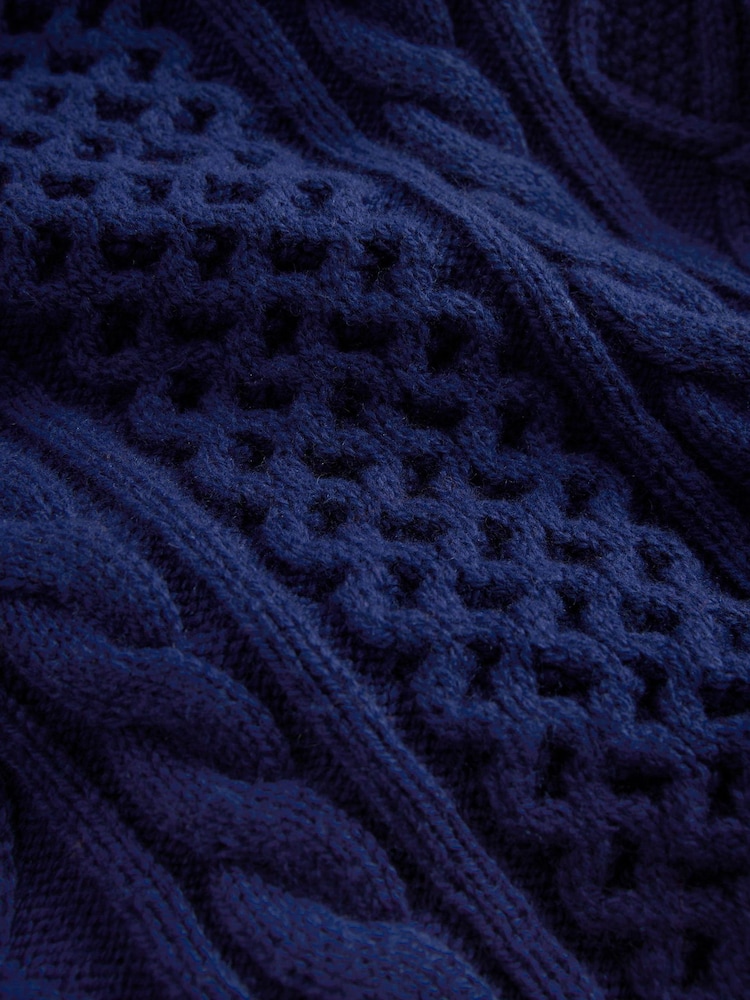 Boden Blue Heritage Cable Jumper - Image 3 of 3