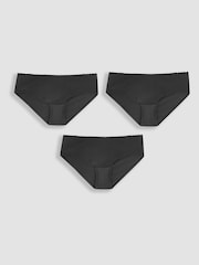 JoJo Maman Bébé Black 3-Pack Lace Trim Maternity Shorts - Image 1 of 5