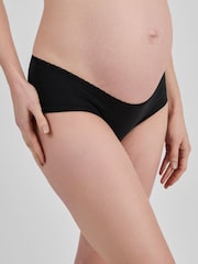 JoJo Maman Bébé Black 3-Pack Lace Trim Maternity Shorts - Image 2 of 5