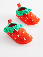 Red Strawberry Character Swim Sock Baby Shoes (0-24mths) - Image 1 of 4