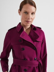 Hobbs Purple Petite Saskia Trench Coat - Image 4 of 5