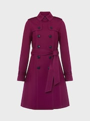 Hobbs Purple Petite Saskia Trench Coat - Image 5 of 5