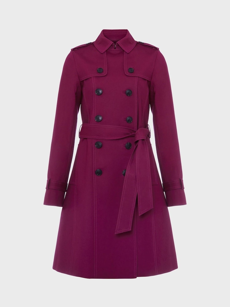 Hobbs Purple Petite Saskia Trench Coat - Image 5 of 5