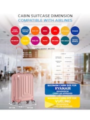 Flight Knight 55x40x20cm Ryanair Priority 8 Wheel ABS Hard Case Cabin Carry On Hand Luggage - Image 3 of 7