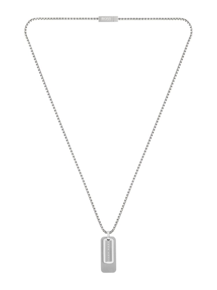 BOSS Silver Dual Stainless Steel Dog Tag Necklace - Image 1 of 3
