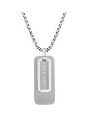 BOSS Silver Dual Stainless Steel Dog Tag Necklace - Image 2 of 3