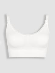 Emma Jane White Emma-Jane Cotton Rich Lace Trim Seamless Nursing Bra - Image 4 of 5