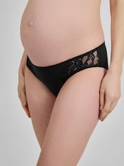Noir - Slips de maternité JoJo Maman Bébé 3-Lot Dentelle à bordures - Image 2 de 5