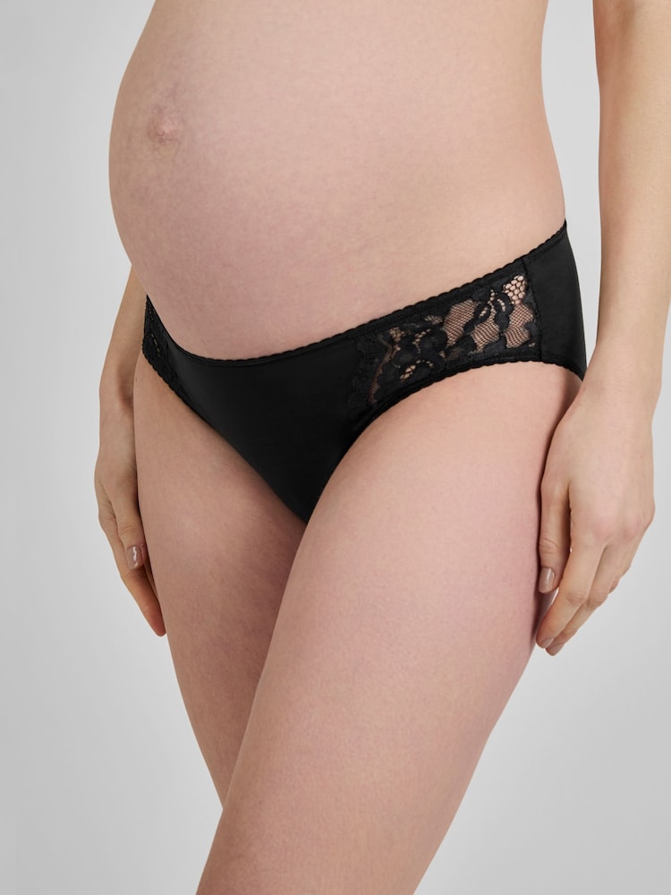 Noir - Slips de maternité JoJo Maman Bébé 3-Lot Dentelle à bordures - Image 2 of 5