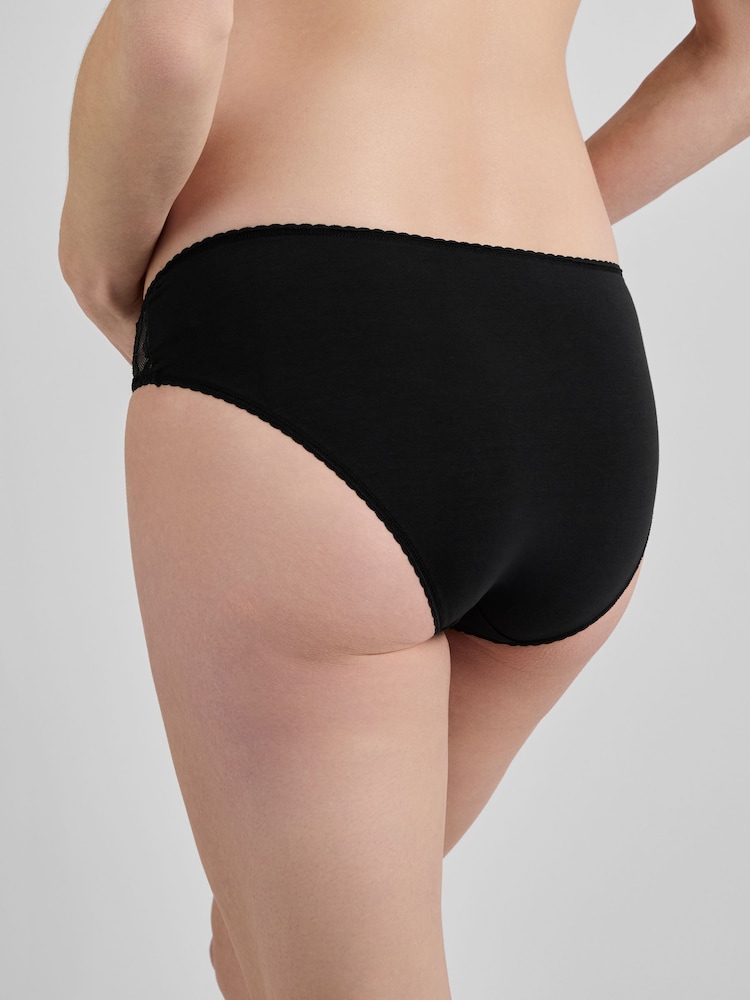 Noir - Slips de maternité JoJo Maman Bébé 3-Lot Dentelle à bordures - Image 3 of 5