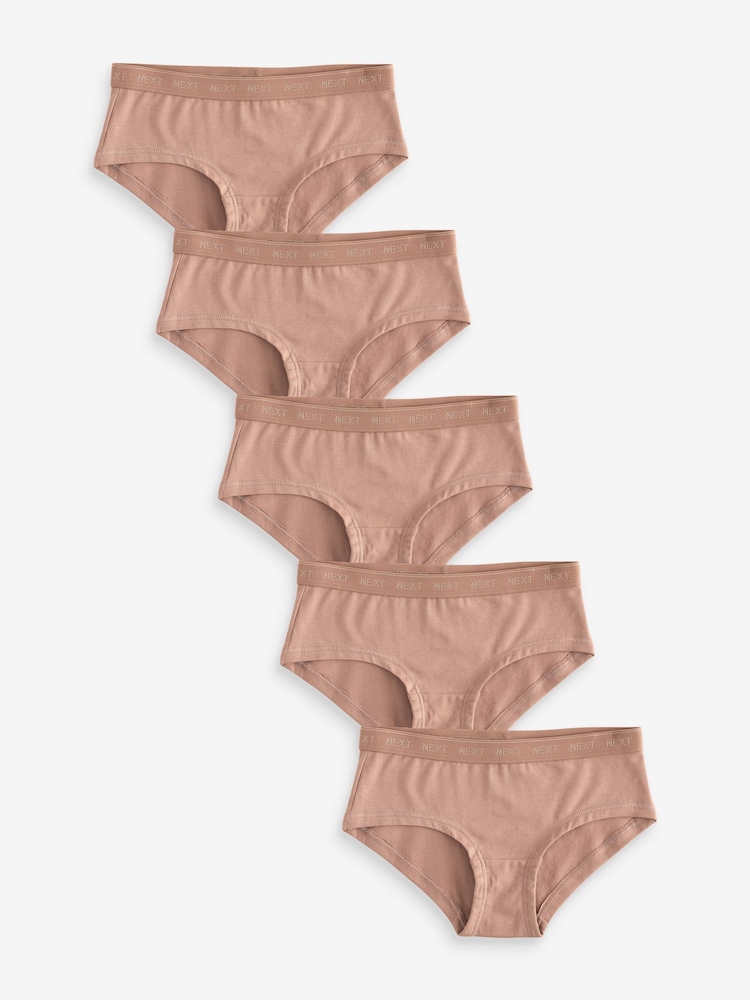 Nude 5 Pack Hipster Briefs (2-16yrs) - Image 1 of 8