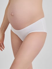 JoJo Maman Bébé White 3-Pack Maternity Knicker Shorts - Image 1 of 3