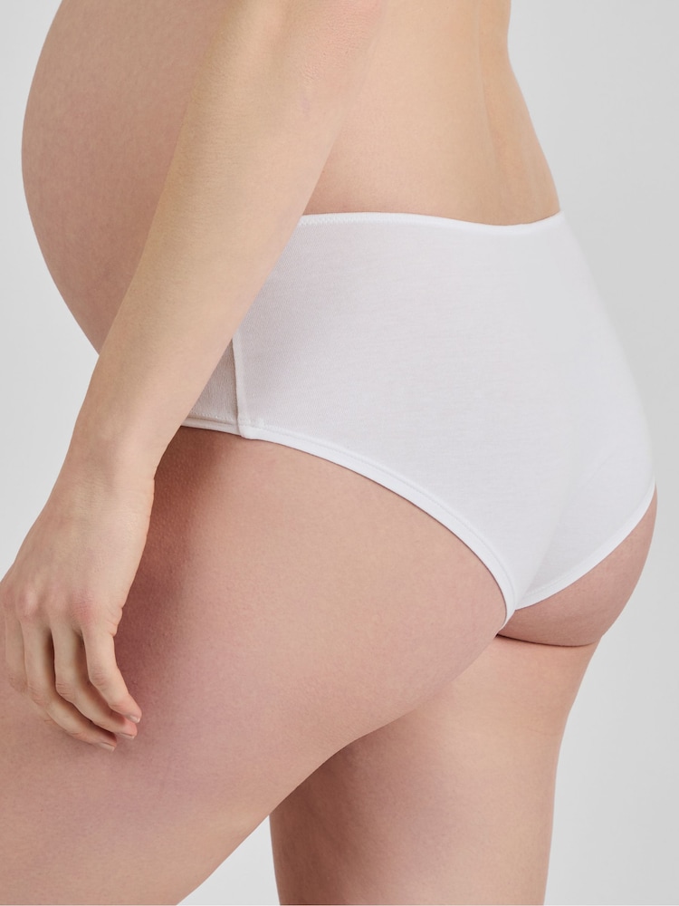 JoJo Maman Bébé White 3-Pack Maternity Knicker Shorts - Image 3 of 3