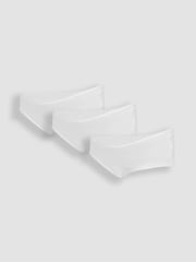 JoJo Maman Bébé White 3-Pack Maternity Knicker Shorts - Image 4 of 6