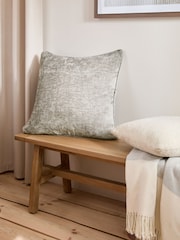 Grey 59 x 59cm Camilla Chenille Cushion - Image 1 of 4