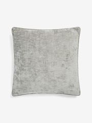 Grey 59 x 59cm Camilla Chenille Cushion - Image 3 of 4