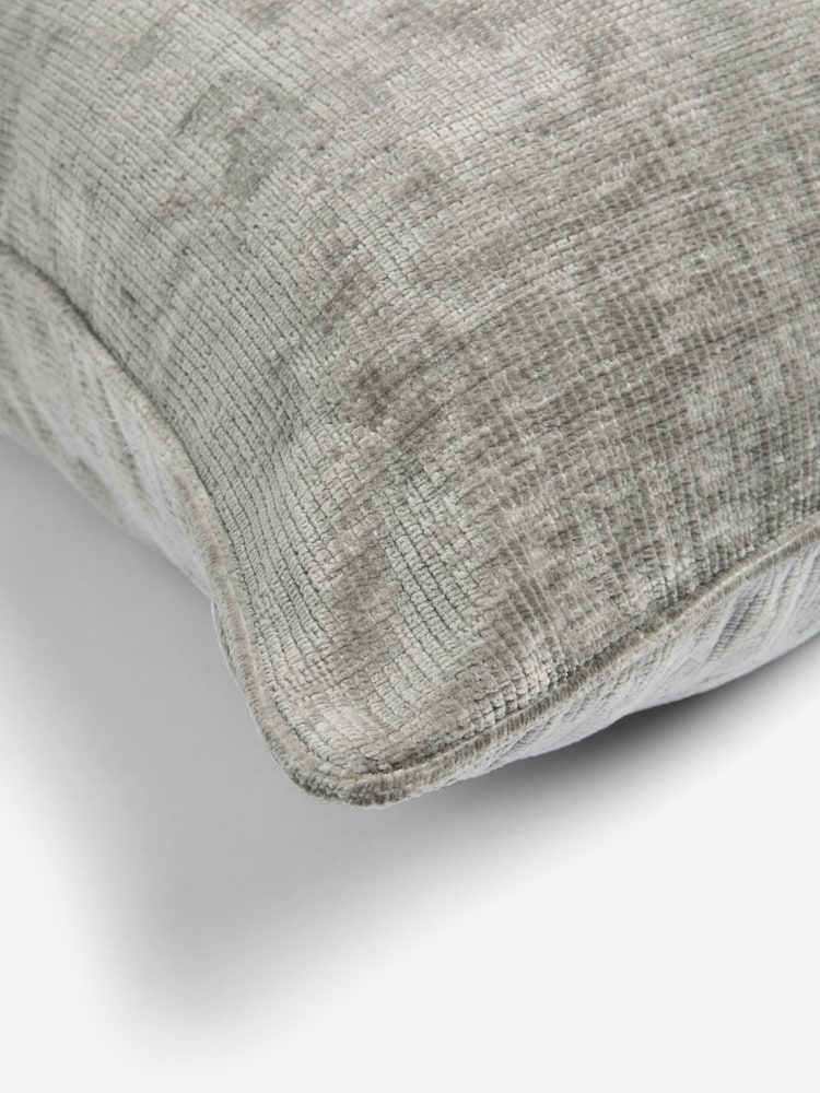 Grey 59 x 59cm Camilla Chenille Cushion - Image 4 of 4