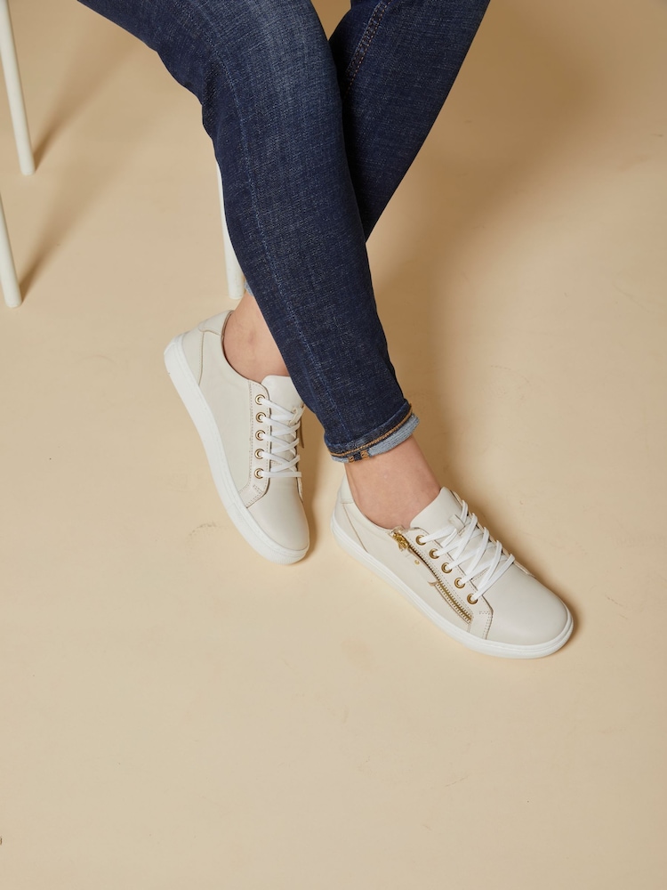 Jones Bootmaker Ladies Side Zip Casual Trainers - Image 2 of 7